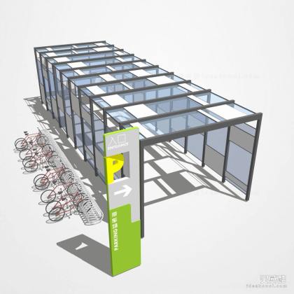 地下车库出入口廊架 车库廊架丨