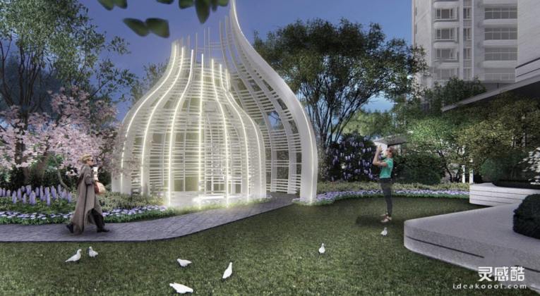 现代创意廊架 异形廊架丨