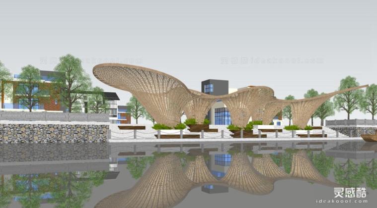 现代创意廊架 异形廊架丨