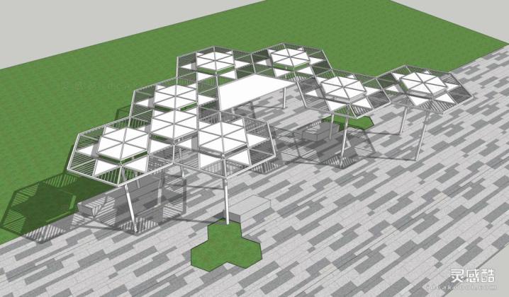 现代创意廊架丨