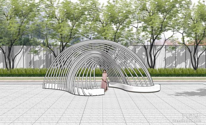 现代异形廊架丨