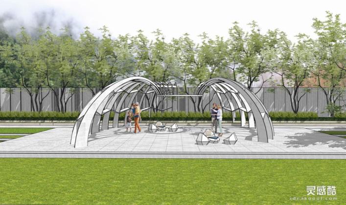 现代异形廊架丨