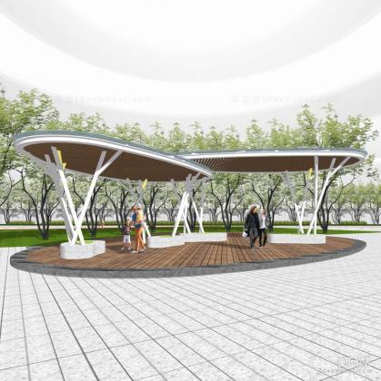 现代创意廊架丨