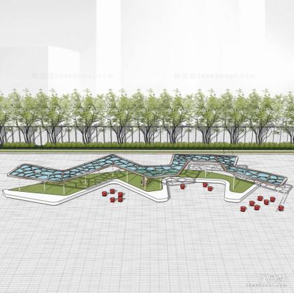 现代创意廊架丨