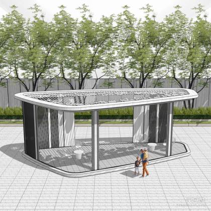 现代创意廊架丨