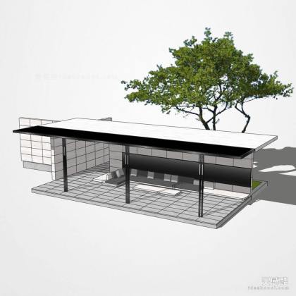 现代创意廊架 景观会客厅丨