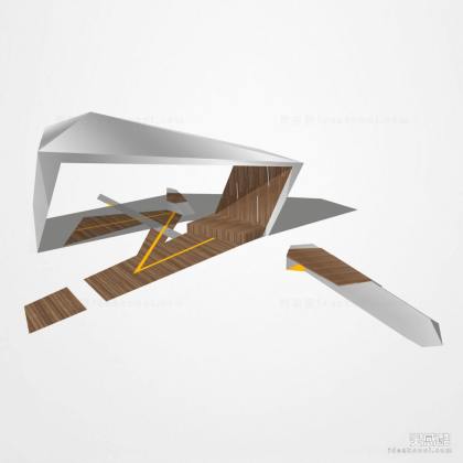 现代创意廊架 异形廊架丨