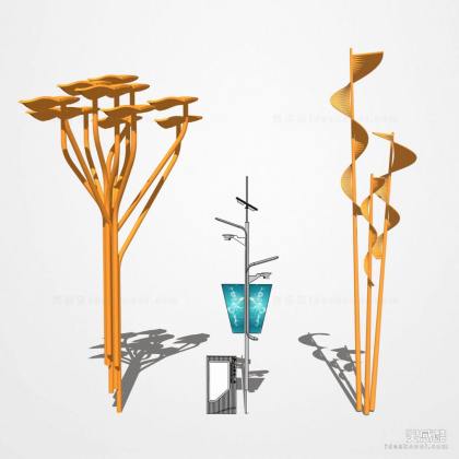 现代景观灯 广场灯 道旗路灯丨