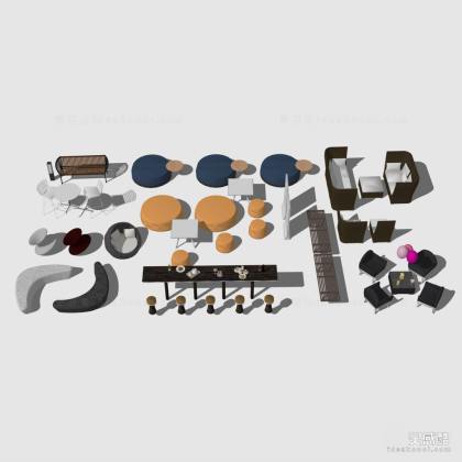 现代景观座椅丨