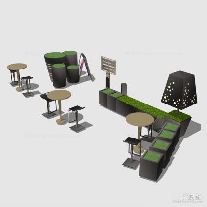 户外桌椅 花钵丨