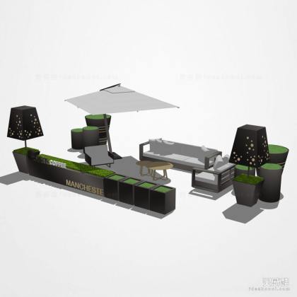 户外沙发座椅 花钵丨