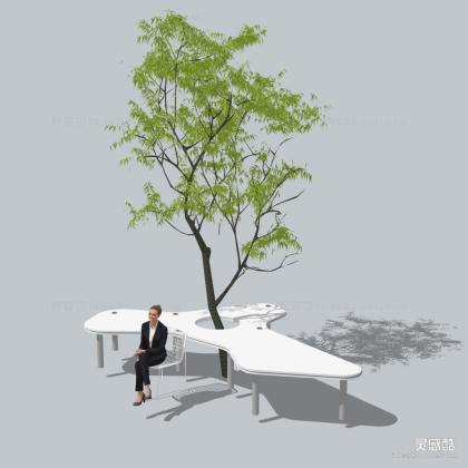 户外吧台 树桌座椅丨