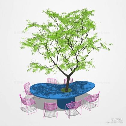 树桌座椅 户外吧台座椅丨