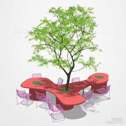树桌桌椅 户外吧台座椅丨