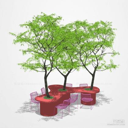 树桌座椅 户外吧台座椅丨