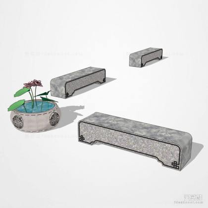 中式景观座椅 条形长椅丨