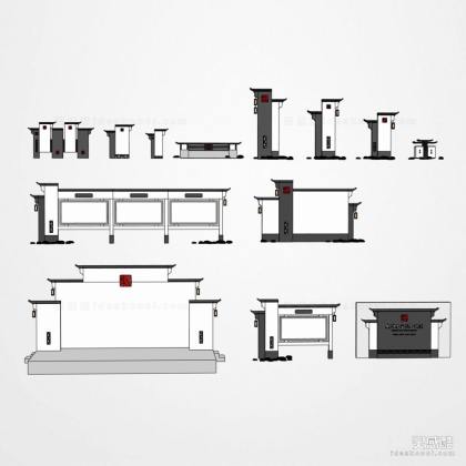 新中式导视牌丨