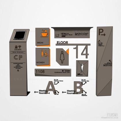 现代导视牌 吊牌指示牌 现代公共设施 导视吊牌 指示牌 指示标识丨