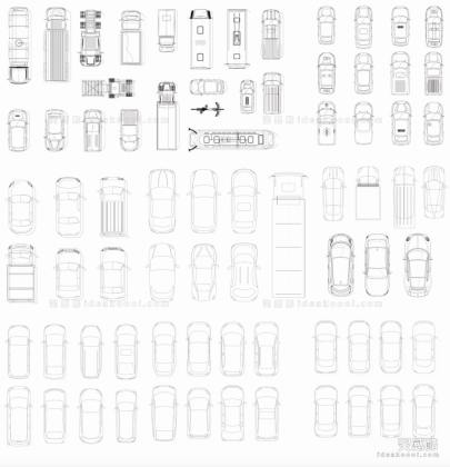 交通工具平面 顶视图丨