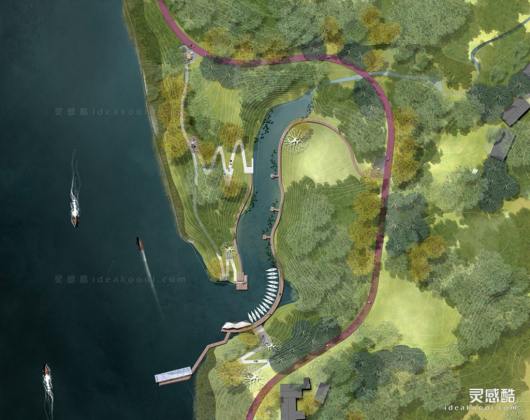 滨水公园平面图丨