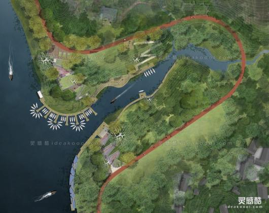 滨水公园平面图丨