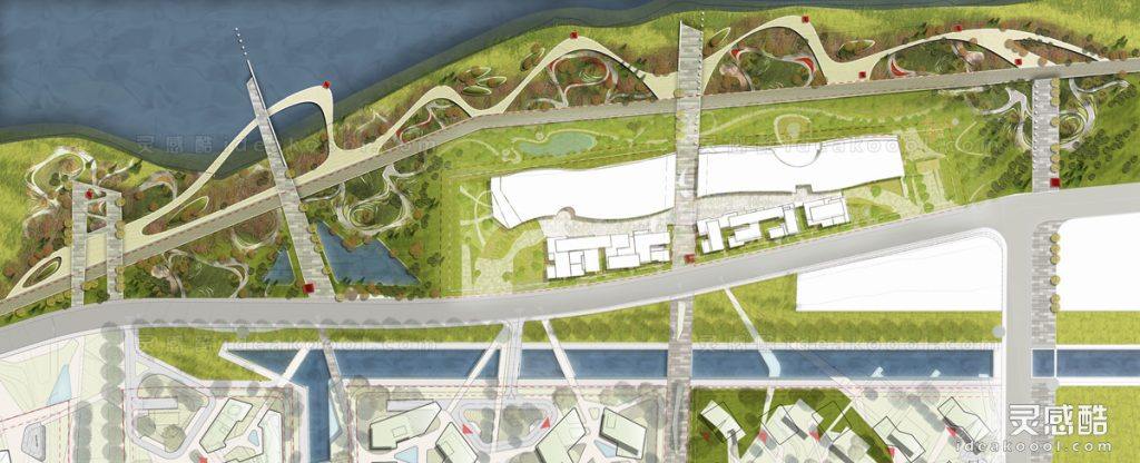 滨水公园平面图丨