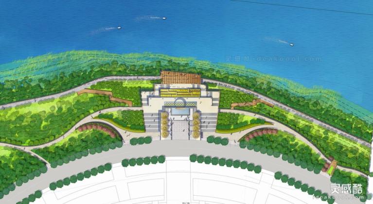 滨水公园平面图丨