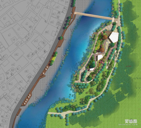 滨水公园平面图丨