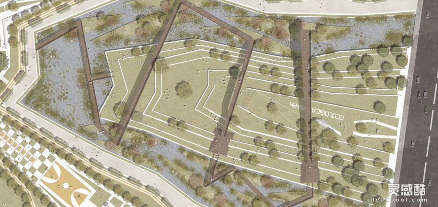 滨水公园平面图丨