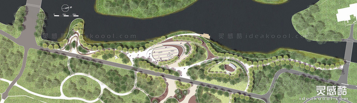 滨水公园平面图丨