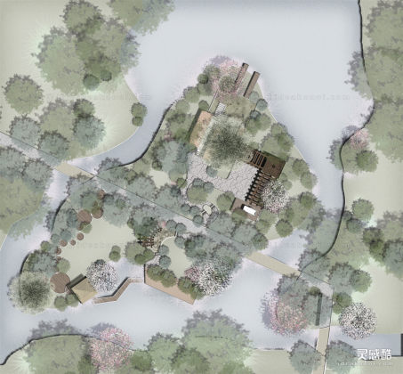 滨水公园平面图丨