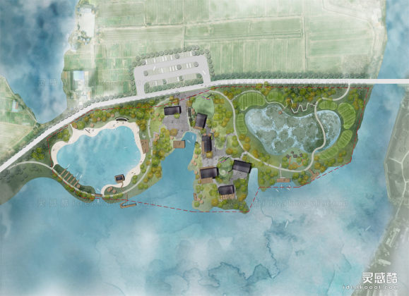 滨水公园平面图丨