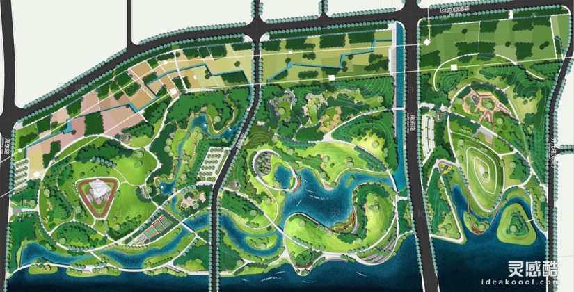 滨水公园平面图丨