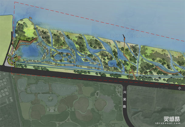 滨水公园平面图丨