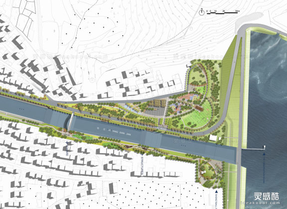 滨水公园平面图丨