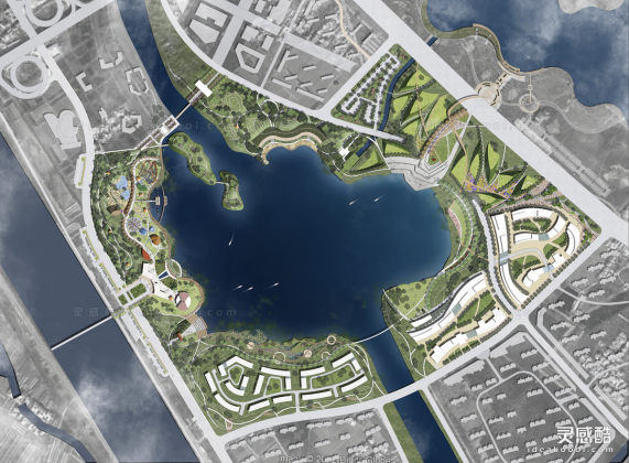 滨水公园平面图丨