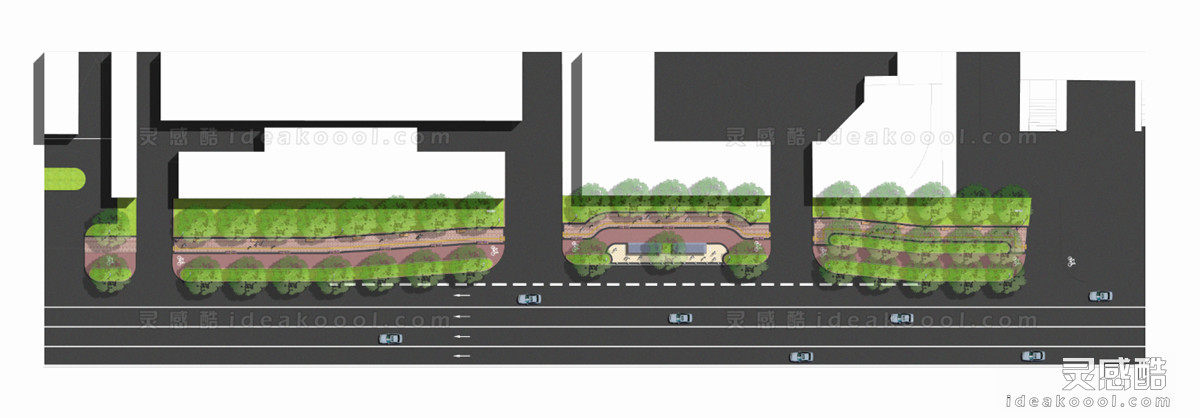 道路景观平面图丨