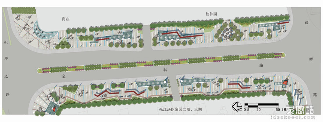 道路景观平面图丨