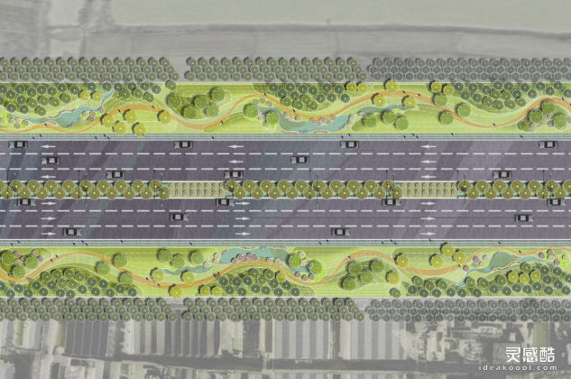 道路景观平面图丨