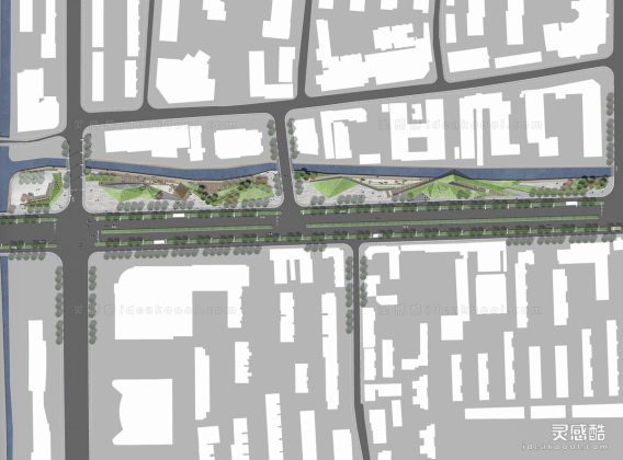 道路景观平面图丨