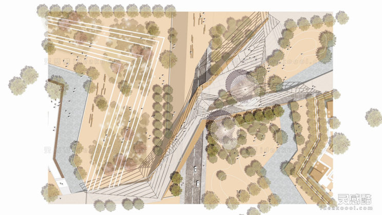 公园景观平面图丨