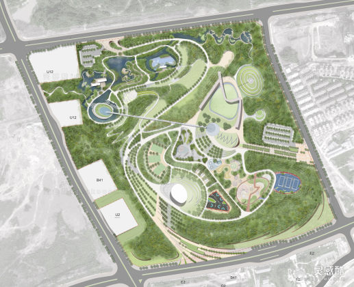 公园景观平面图丨