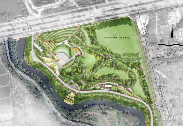 公园景观平面图丨