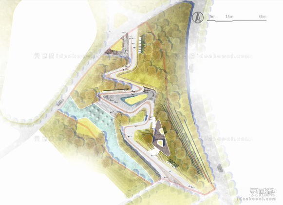 公园景观平面图丨