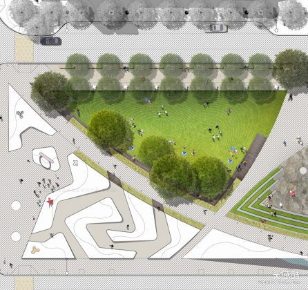 公园景观平面图丨