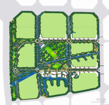 公园景观平面图丨