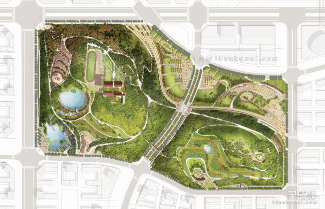 公园景观平面图丨