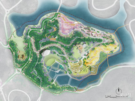 公园景观平面图丨