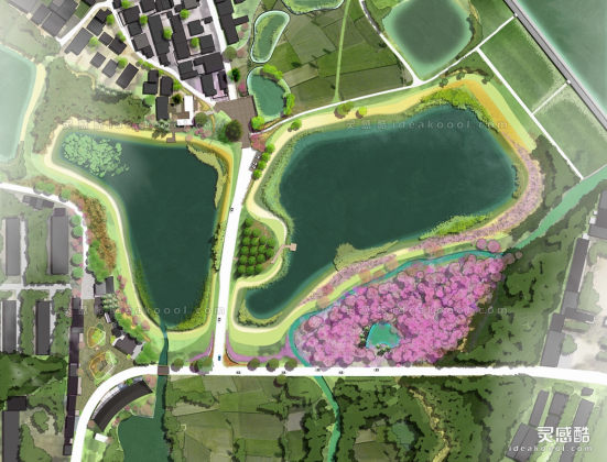 新农村休闲农业田园综合规划平面图丨