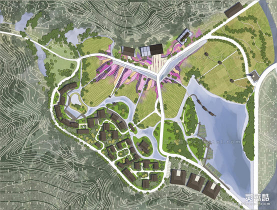 新农村休闲农业田园综合规划平面图丨